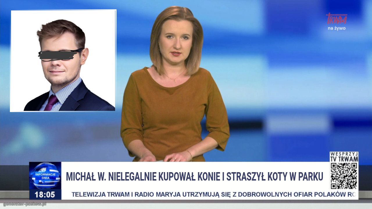 Michał w. Nielegalnie Kupował konie i straszył koty w parku 
