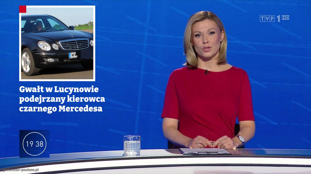 Gwałt w Lucynowie podejrzany kierowca czarnego Mercedesa