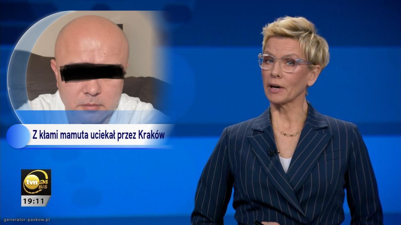 Z kłami mamuta uciekał przez Kraków 