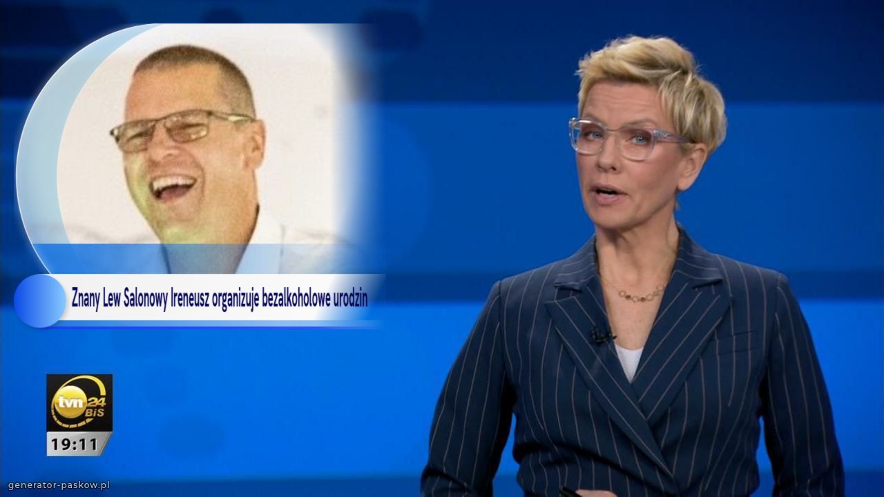 Znany Lew Salonowy Ireneusz organizuje bezalkoholowe urodzin