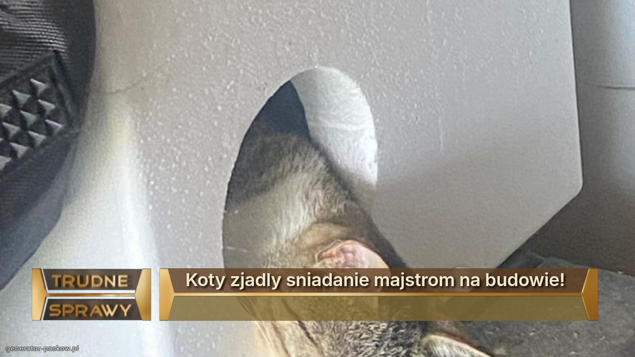 Koty zjadly sniadanie majstrom na budowie!
