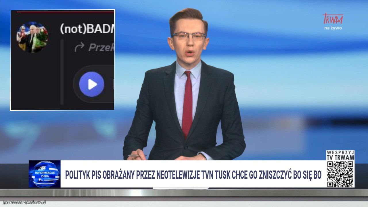 POLITYK PIS OBRAŻANY PRZEZ NEOTELEWIZJE TVN TUSK CHCE GO ZNISZCZYĆ BO SIĘ BOI