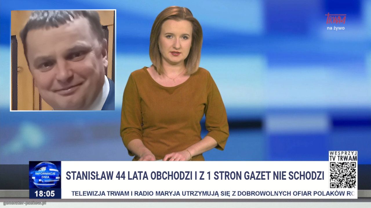 Stanisław 44 lata OBCHODZI i z 1 stron gazet nie schodzi