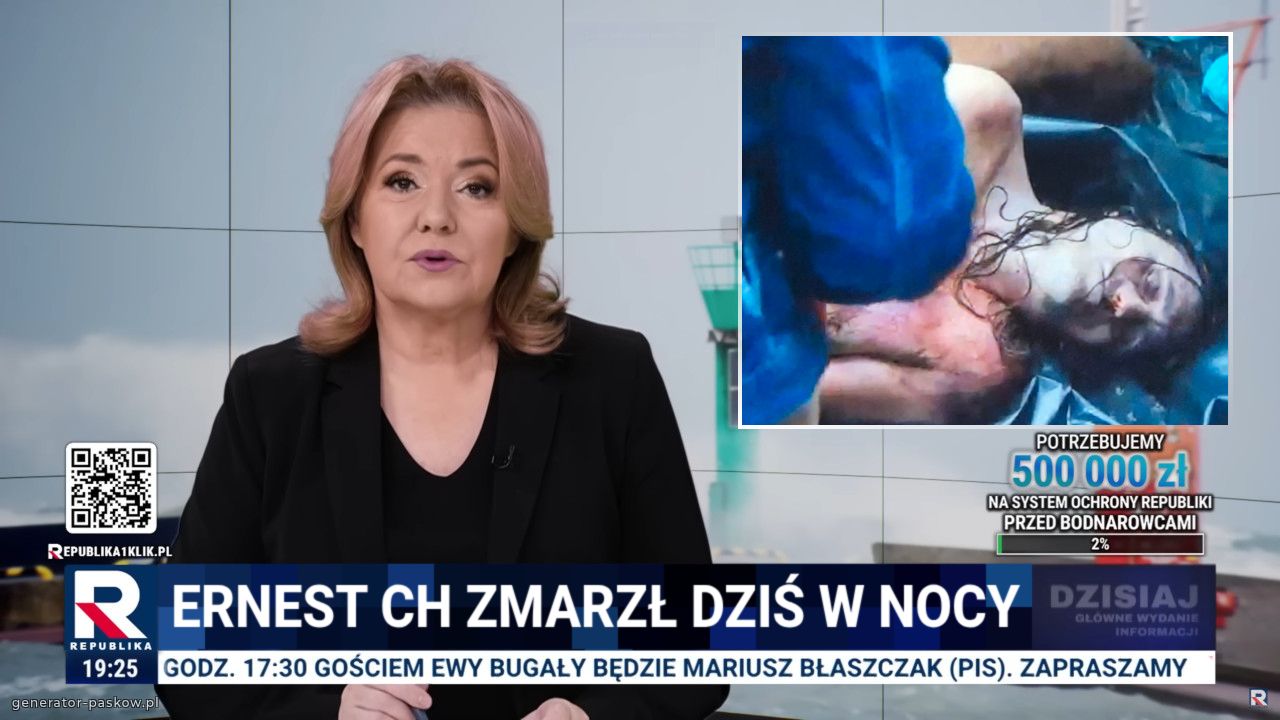 Ernest Ch zmarzł dziś w nocy