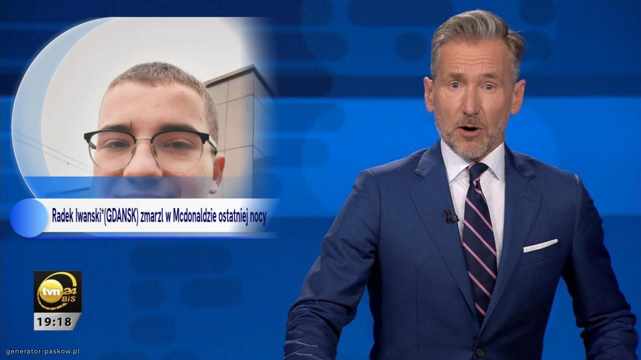 Radek Iwanski*(GDANSK) zmarzl w Mcdonaldzie ostatniej nocy