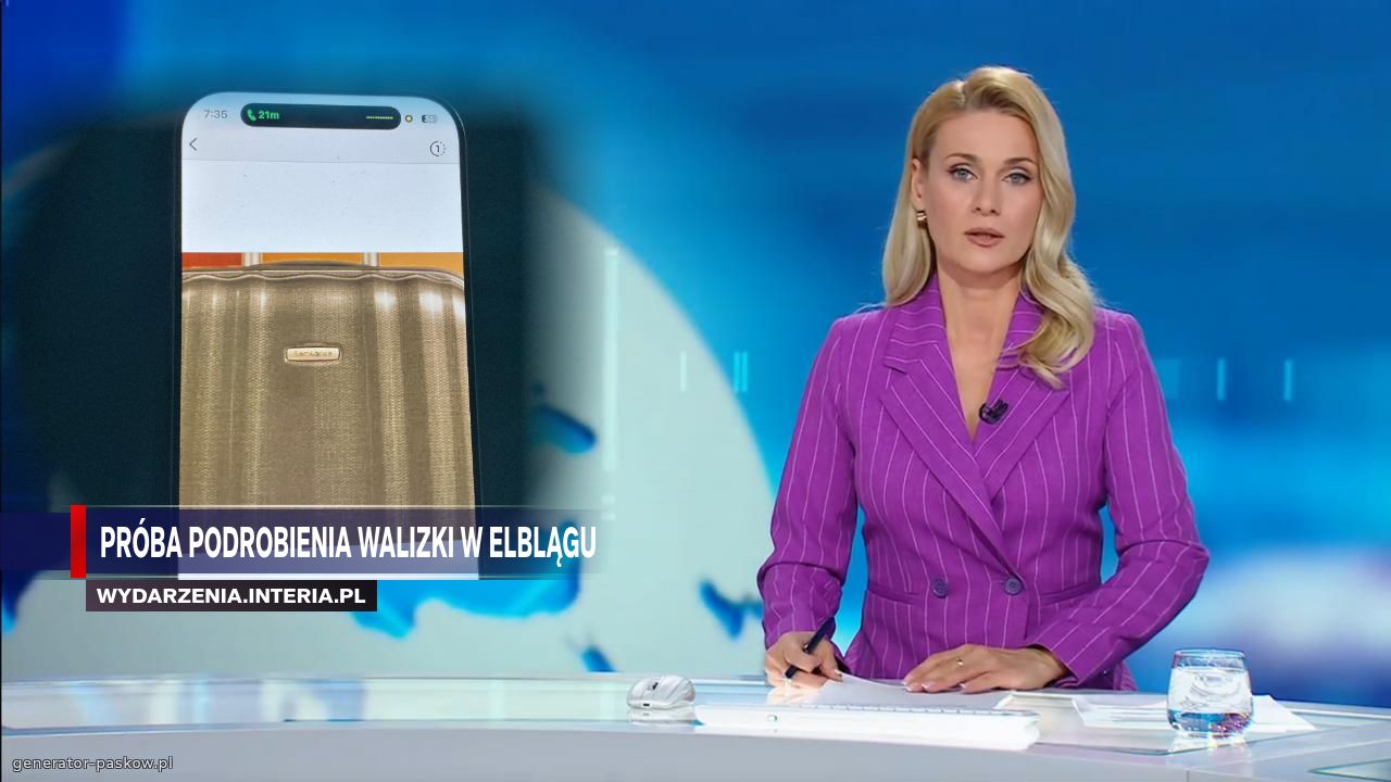 Próba podrobienia walizki w elblągu