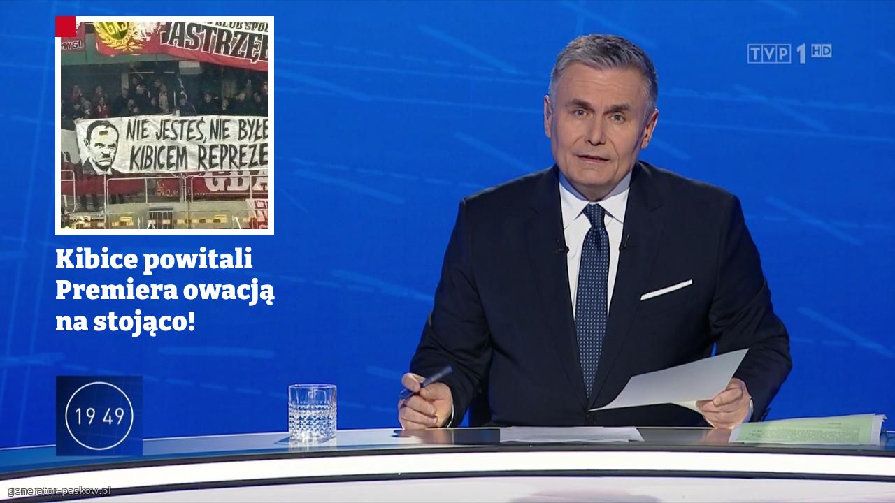 Kibice powitali Premiera owacją na stojąco!