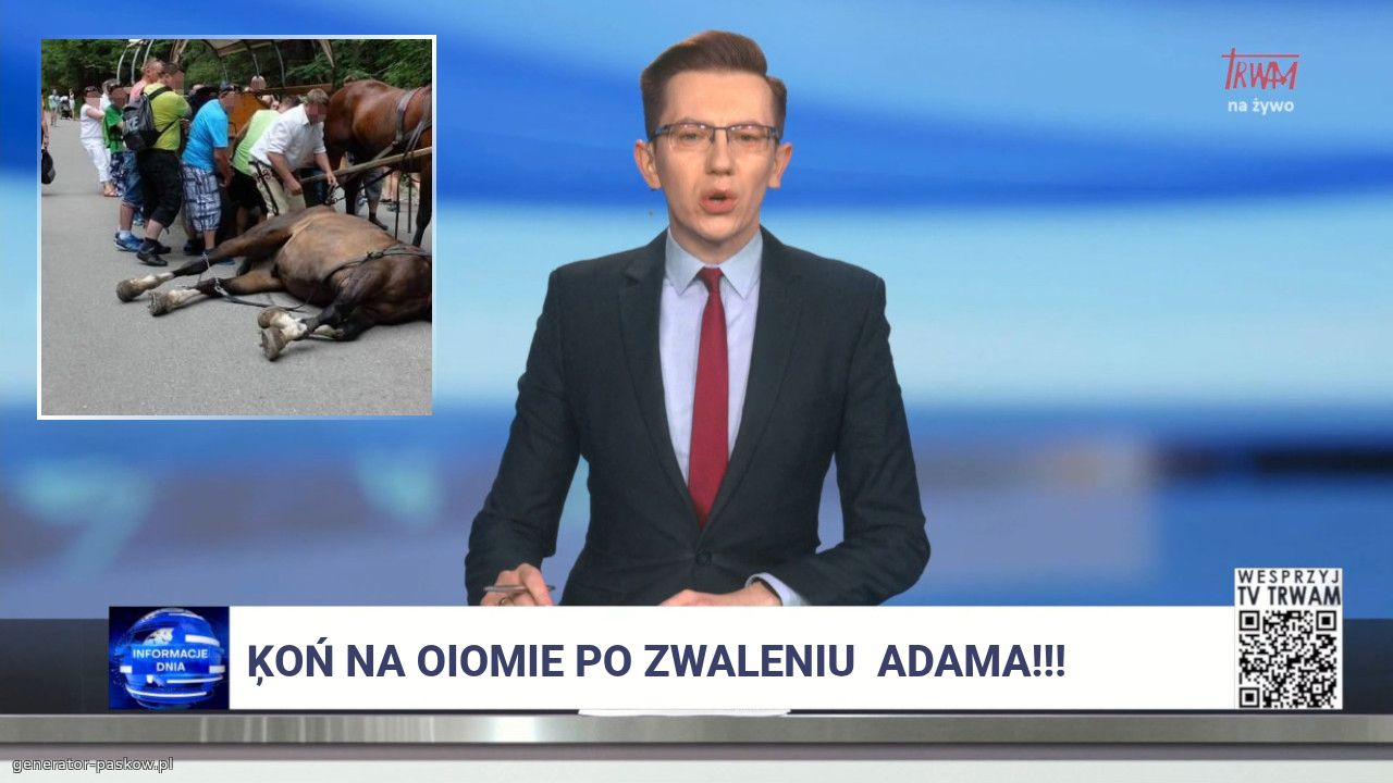 Ķoń na oiomie po ZWALeniu  ADAma!!! 