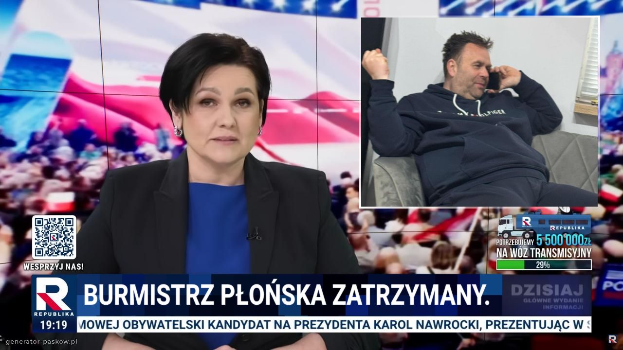 Burmistrz płońska zatrzymany. 
