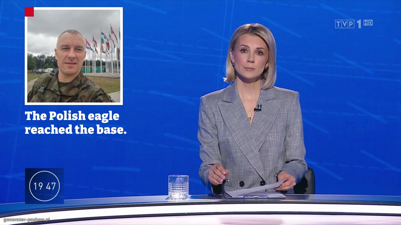 The Polish eagle reached the base.