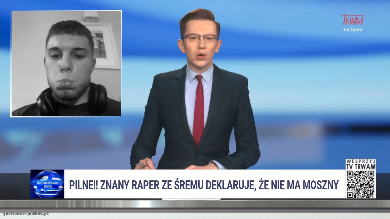 Pilne!! Znany raper ze śremu deklaruje, że nie ma moszny 