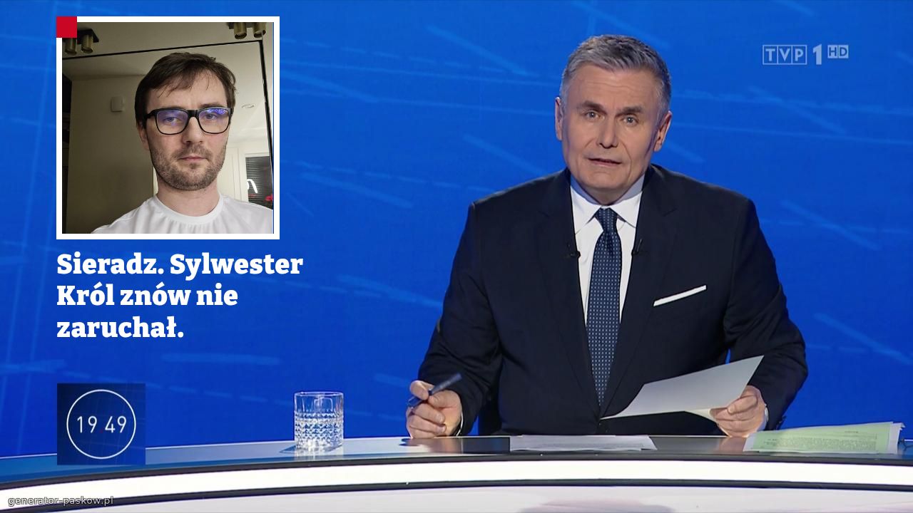 Sieradz. Sylwester Król znów nie zaruchał.