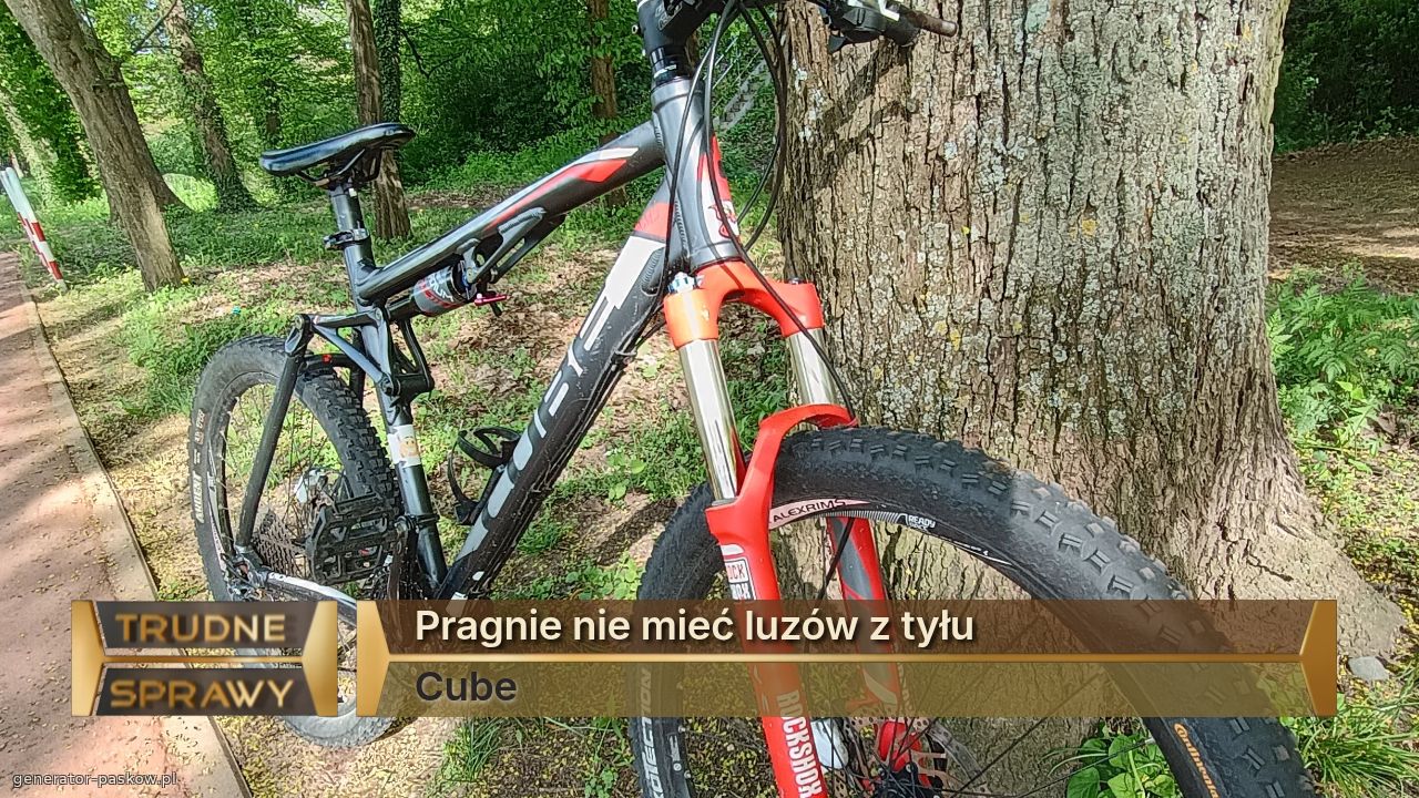 Pragnie nie mieć luzów z tyłu
Cube