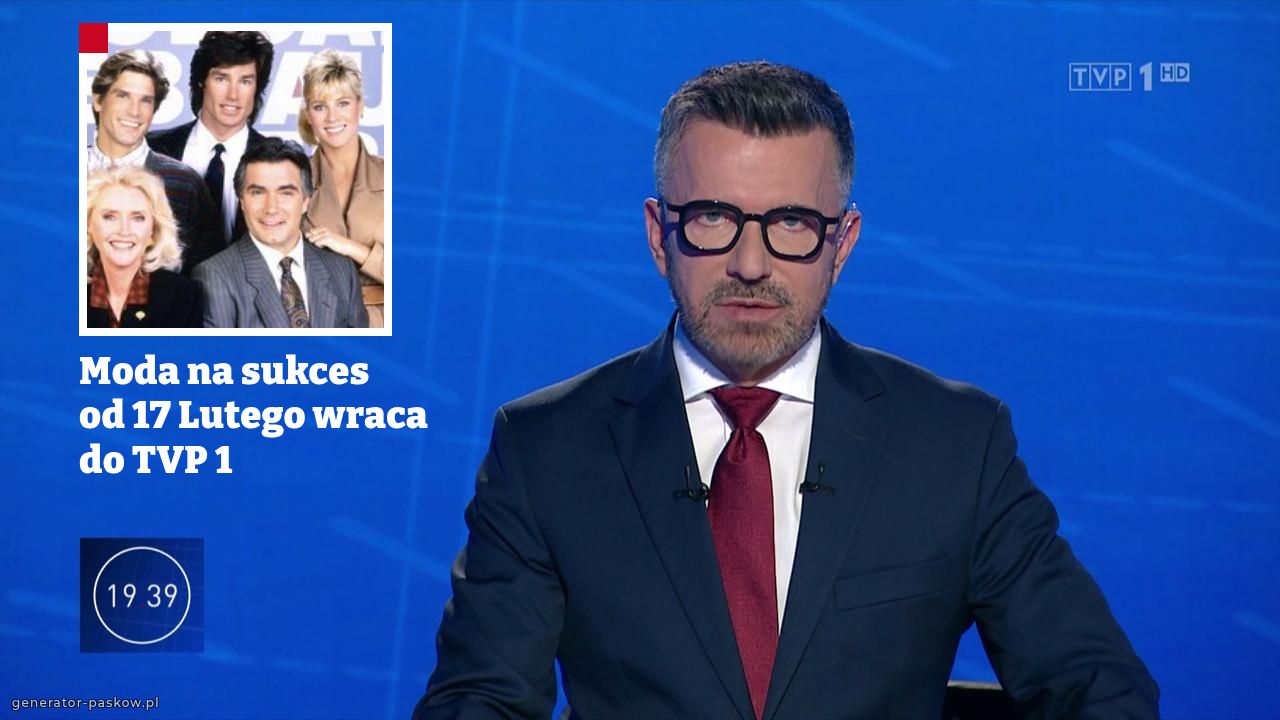 Moda na sukces 
od 17 Lutego wraca do TVP 1