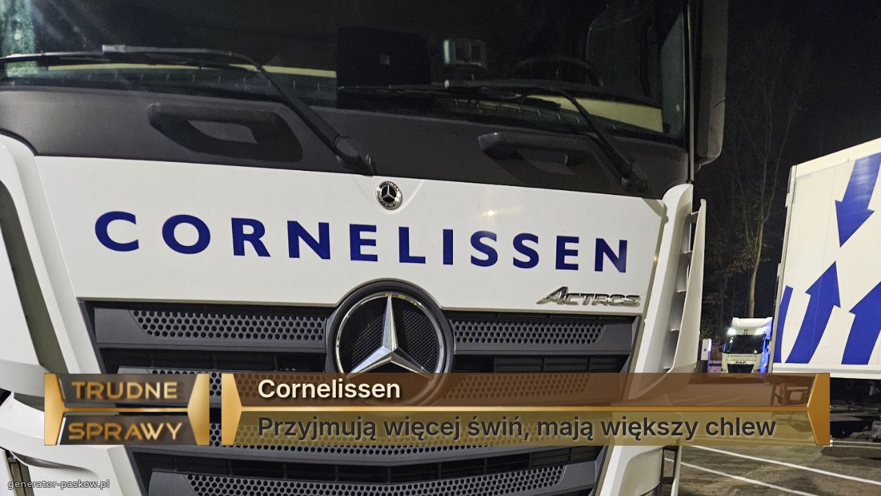 Cornelissen 
Przyjmują więcej świń, mają większy chlew 