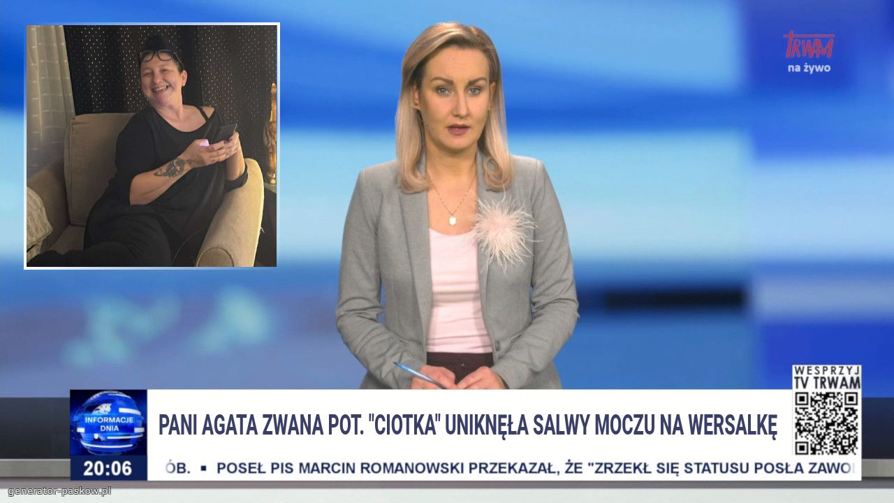 pani Agata zwana pot. "Ciotka" uniknęła salwy moczu na wersalkę 