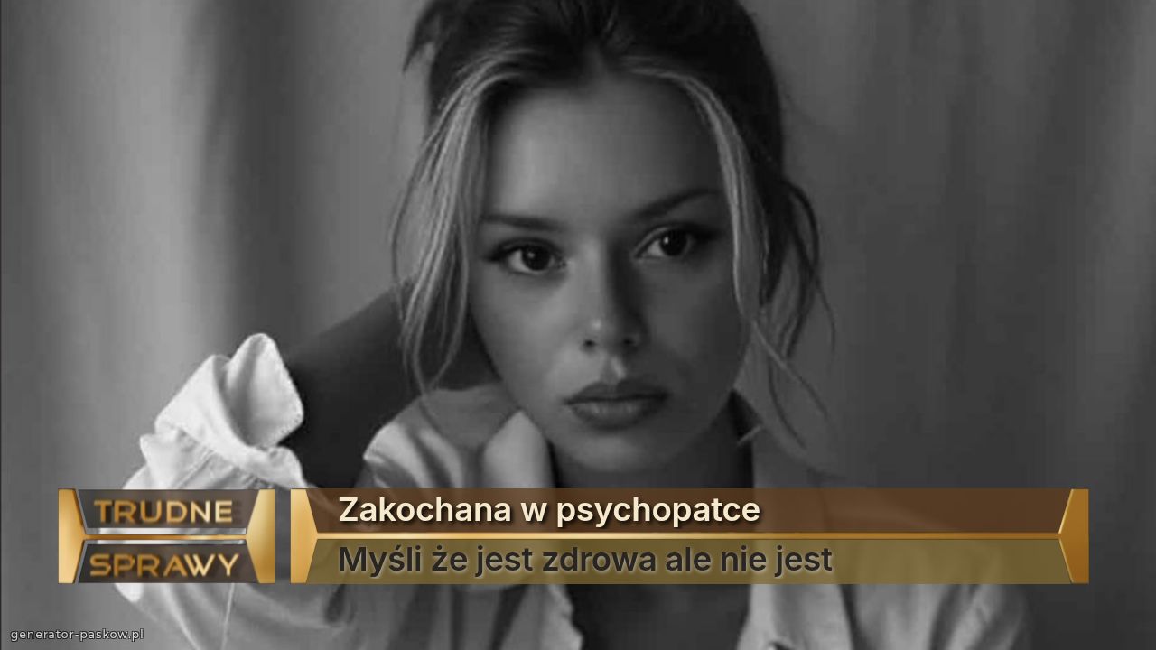 Zakochana w psychopatce 
Myśli że jest zdrowa ale nie jest 