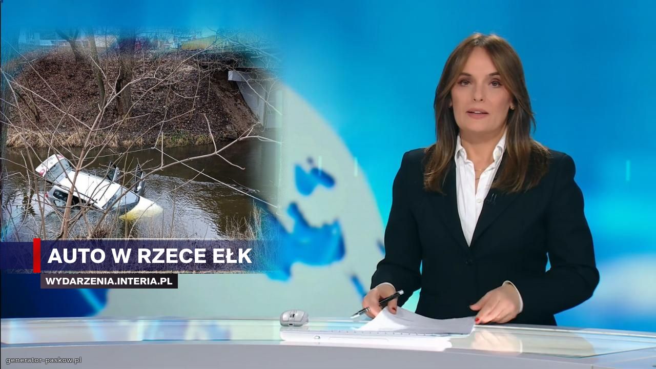 auto w rzece ełk