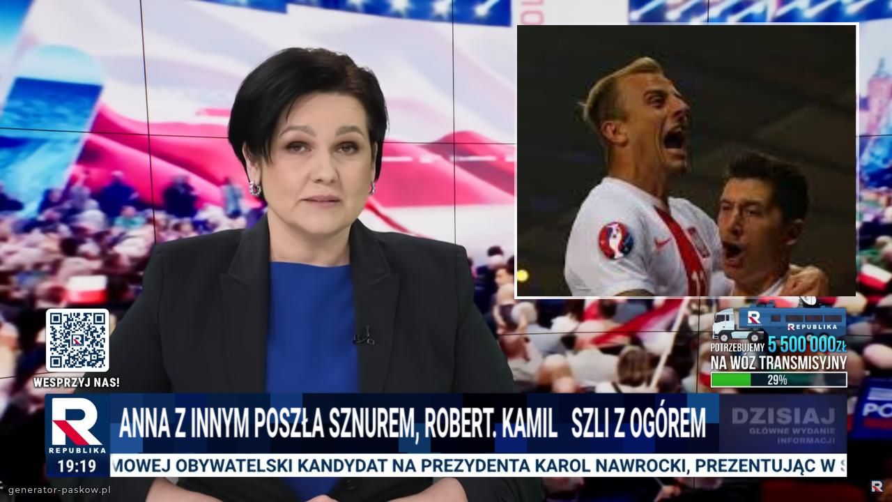 Anna z innym poszła sznurem, Robert. Kamil   szli z ogórem 