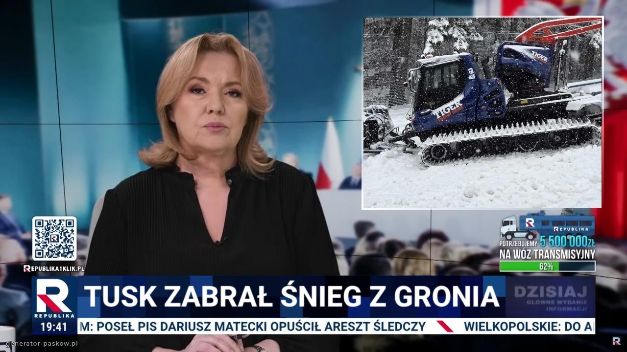 Tusk ZABRAŁ ŚNIEG Z GRONIA