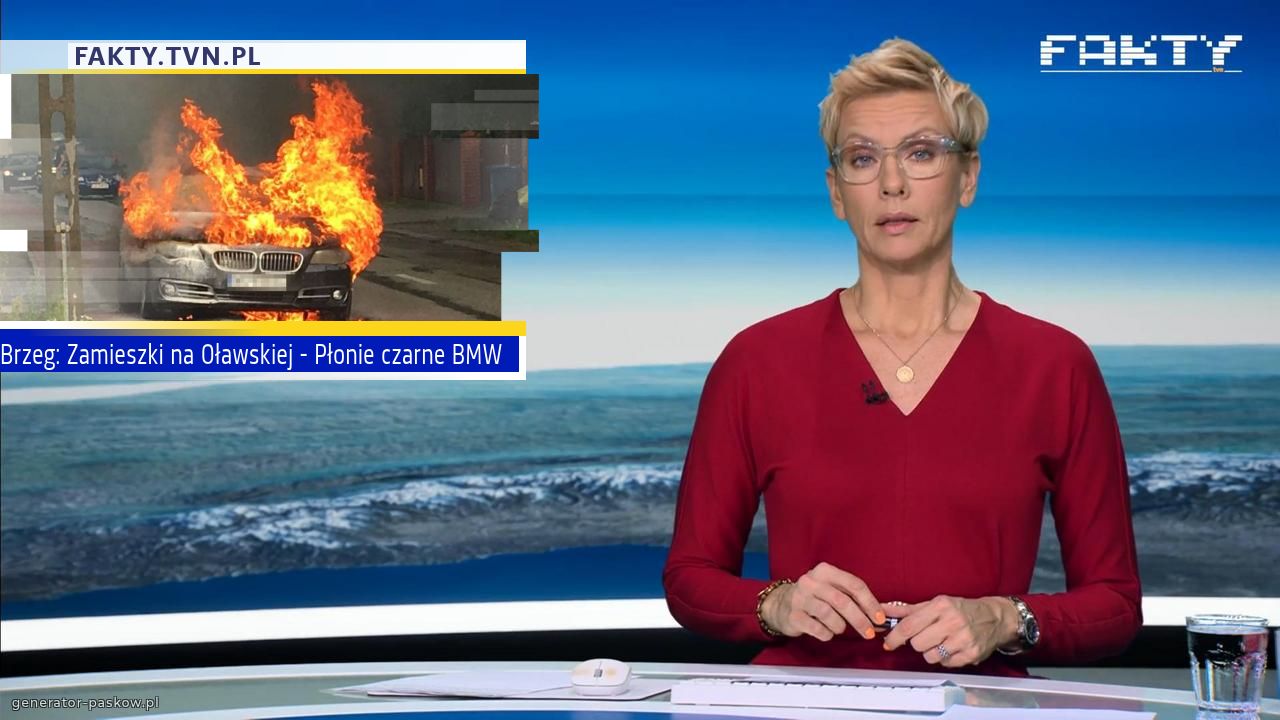 Brzeg: Zamieszki na Oławskiej - Płonie czarne BMW 
