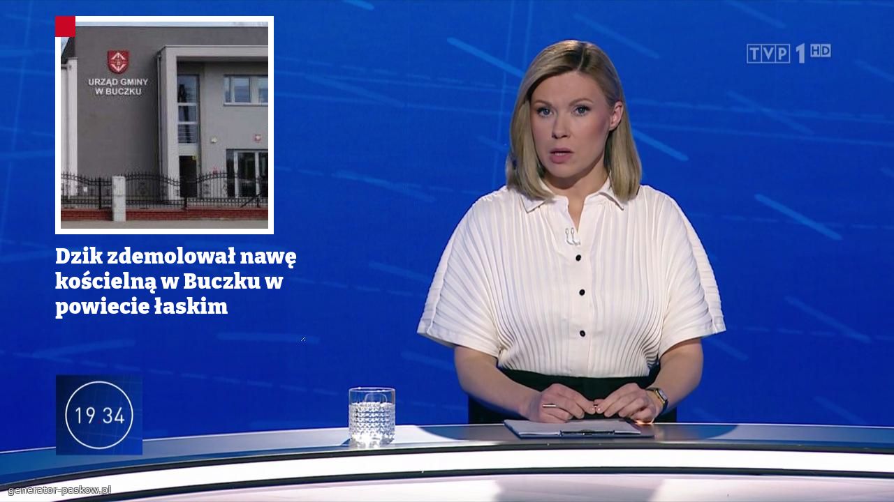 Dzik zdemolował nawę kościelną w Buczku w powiecie łaskim