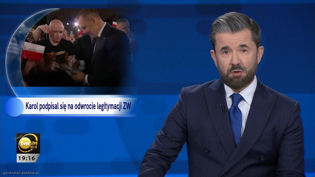 Karol podpisal się na odwrocie legitymacji ZW