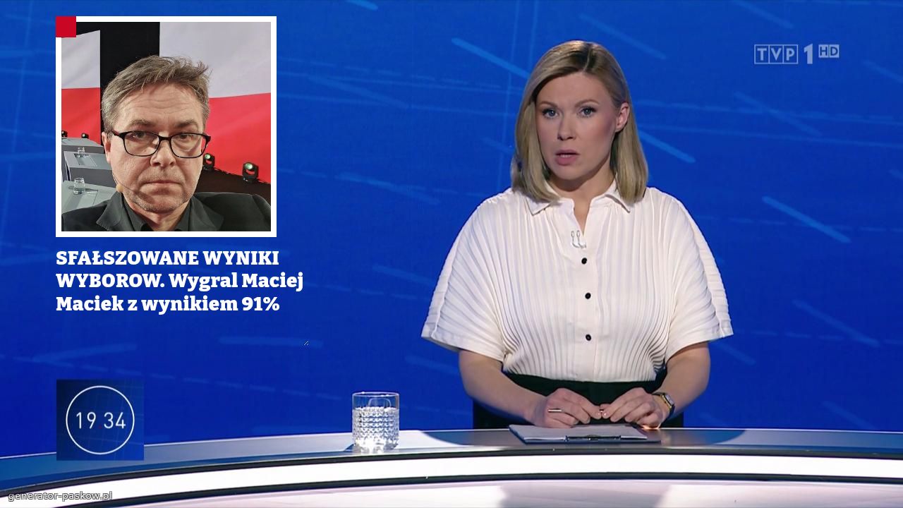 SFAŁSZOWANE WYNIKI WYBOROW. Wygral Maciej Maciek z wynikiem 91%