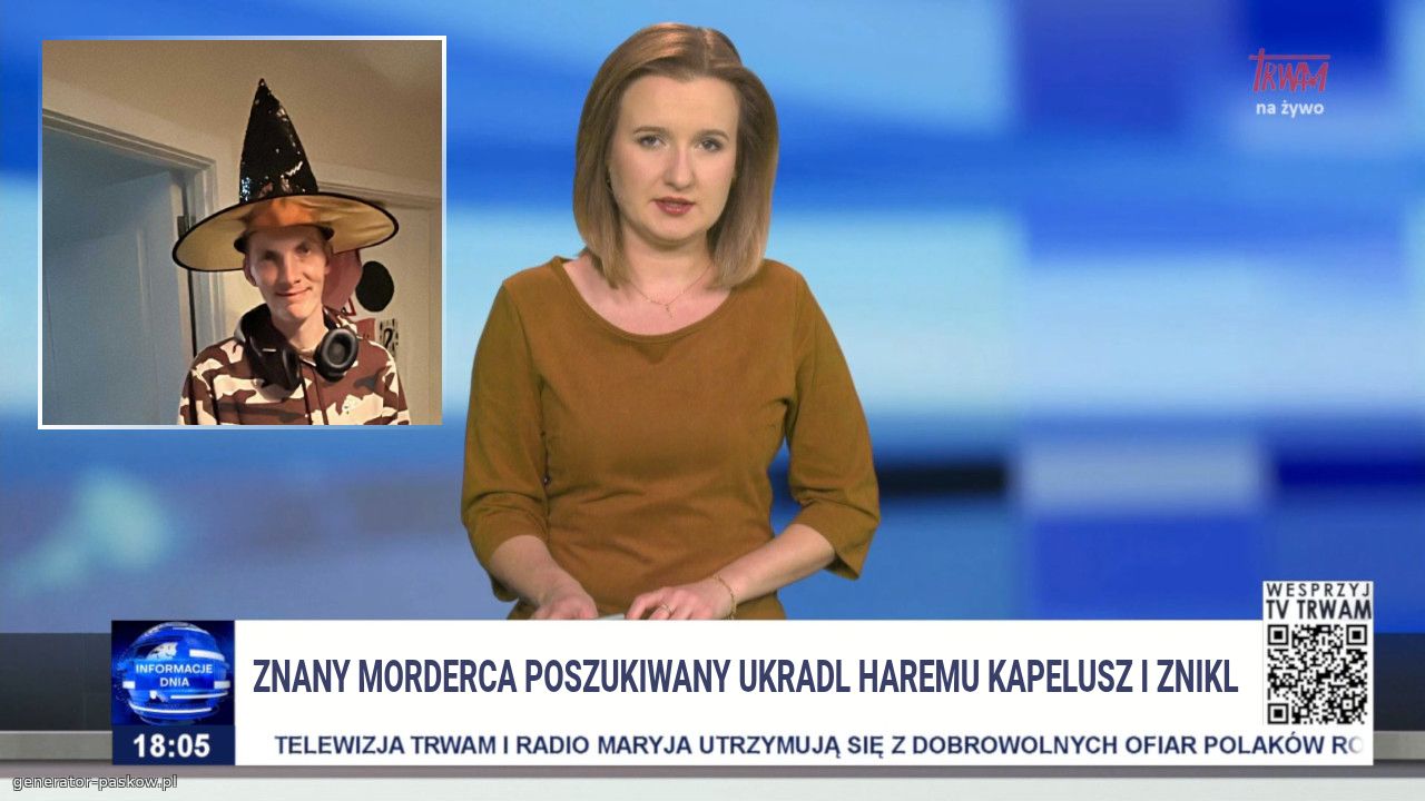 Znany morderca poszukiwany ukradl haremu kapelusz i znikl 