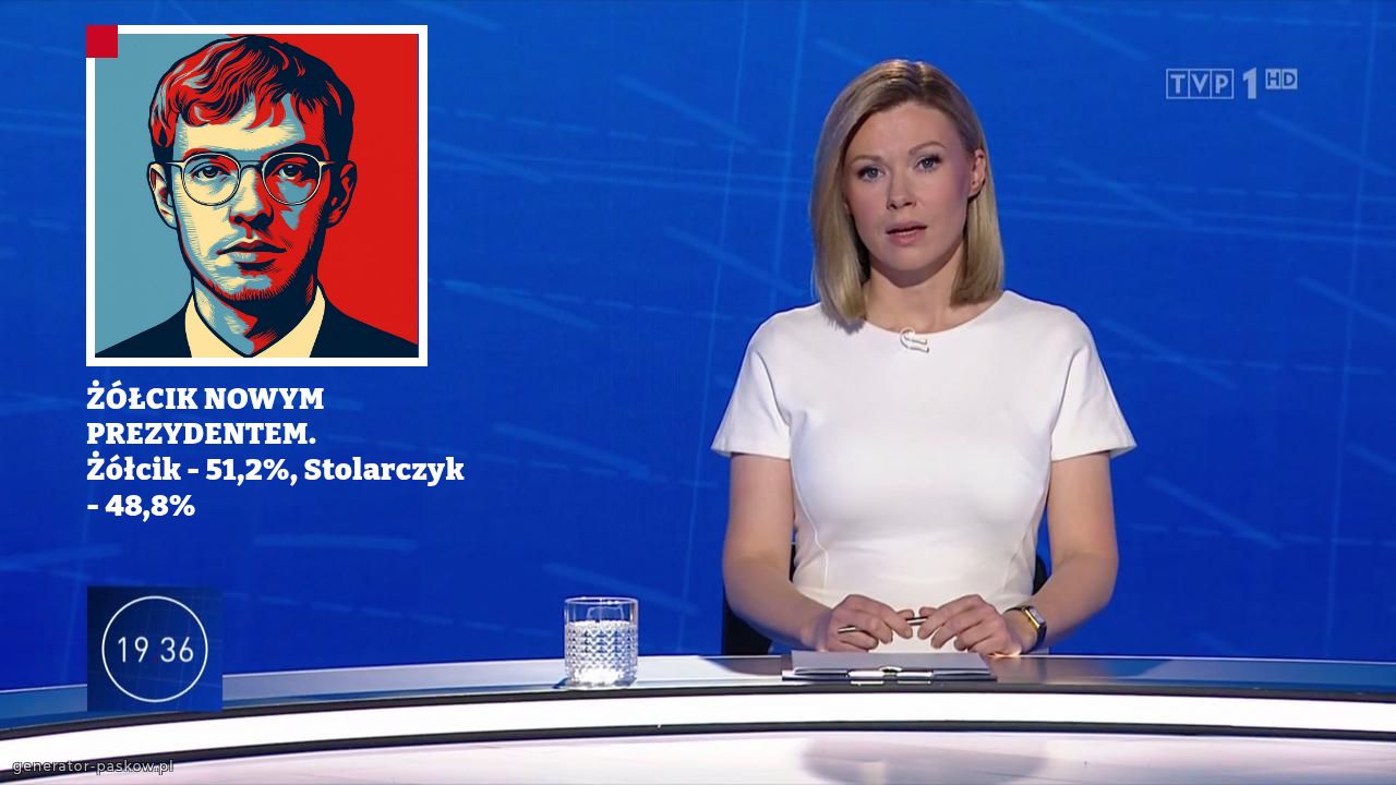 ŻÓŁCIK NOWYM PREZYDENTEM. 
Żółcik - 51,2%, Stolarczyk - 48,8%