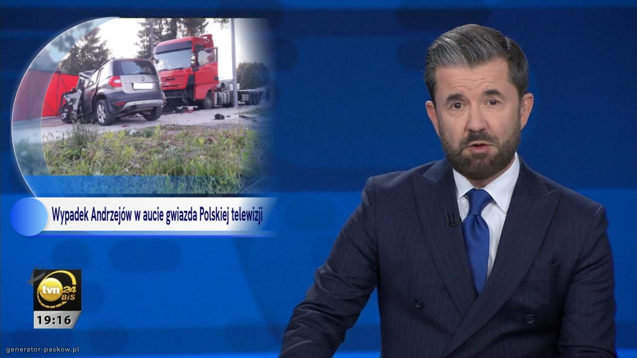 Wypadek Andrzejów w aucie gwiazda Polskiej telewizji 