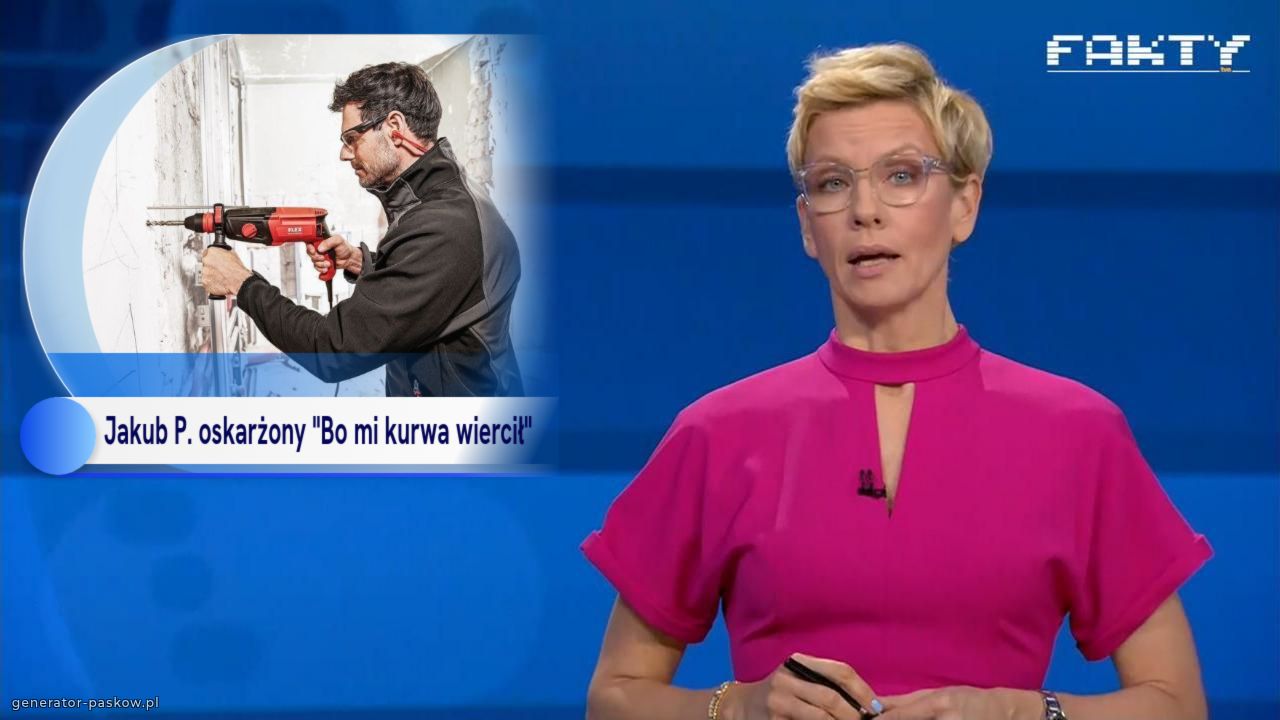 Jakub P. oskarżony "Bo mi kurwa wiercił"