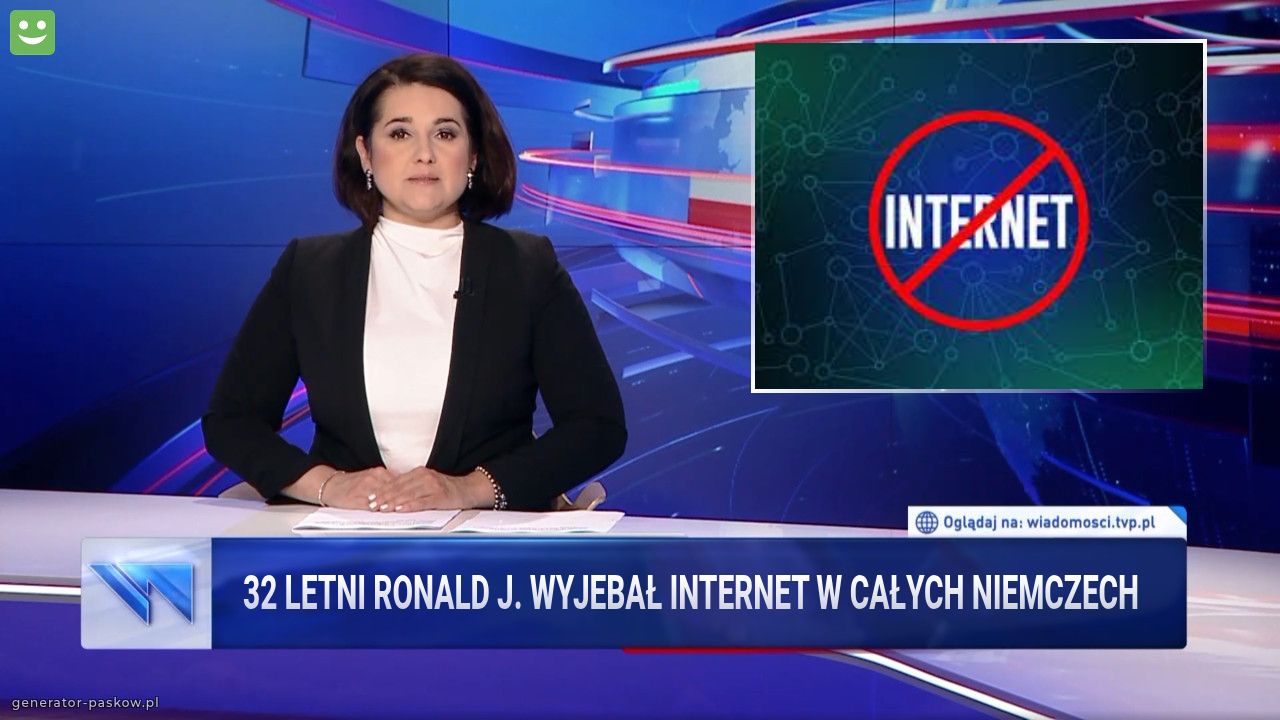 32 letni Ronald J. wyjebał internet w całych Niemczech