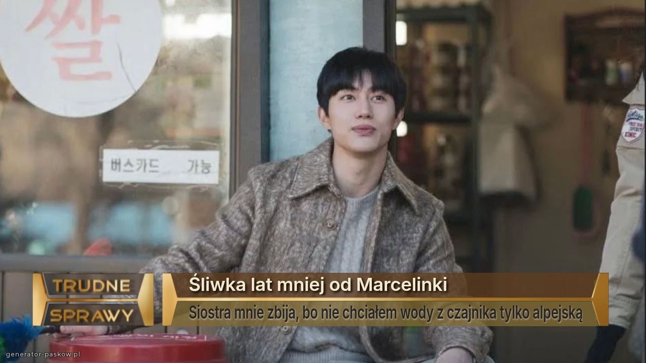 Śliwka lat mniej od Marcelinki 
Siostra mnie zbija, bo nie chciałem wody z czajnika tylko alpejską