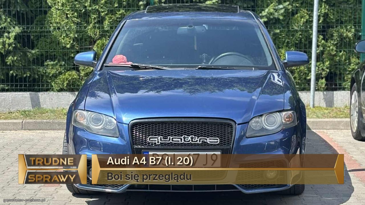 Audi A4 B7 (l. 20)
Boi się przeglądu 