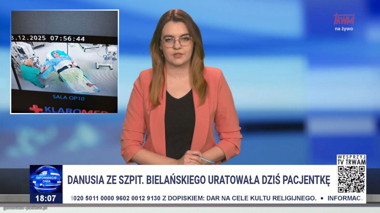 Danusia ze szpit. Bielańskiego uratowała dziś pacjentkę 