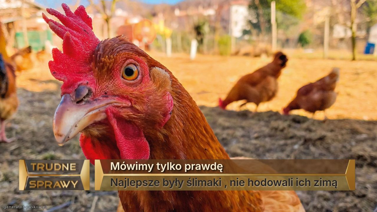 Mówimy tylko prawdę
Najlepsze były ślimaki , nie hodowali ich zimą 