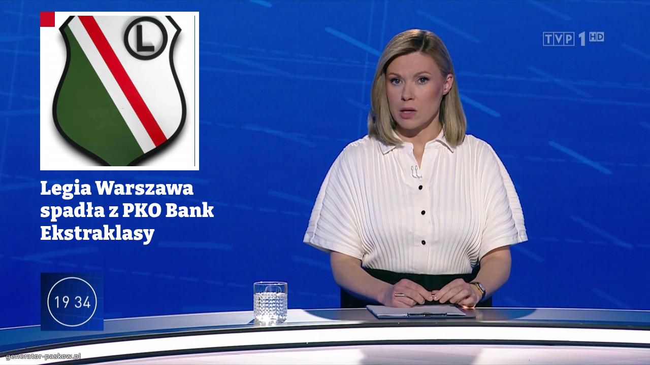 Legia Warszawa spadła z PKO Bank Ekstraklasy 