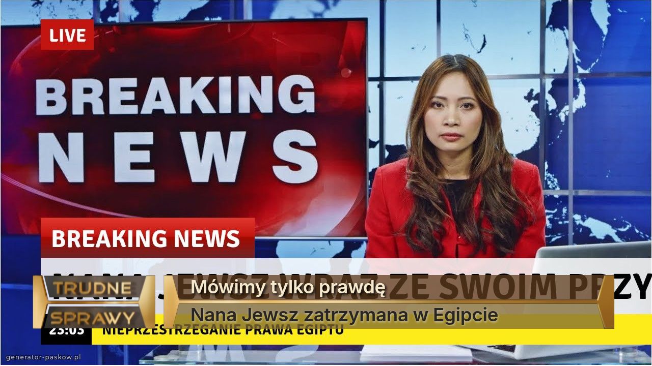 Mówimy tylko prawdę
Nana Jewsz zatrzymana w Egipcie 