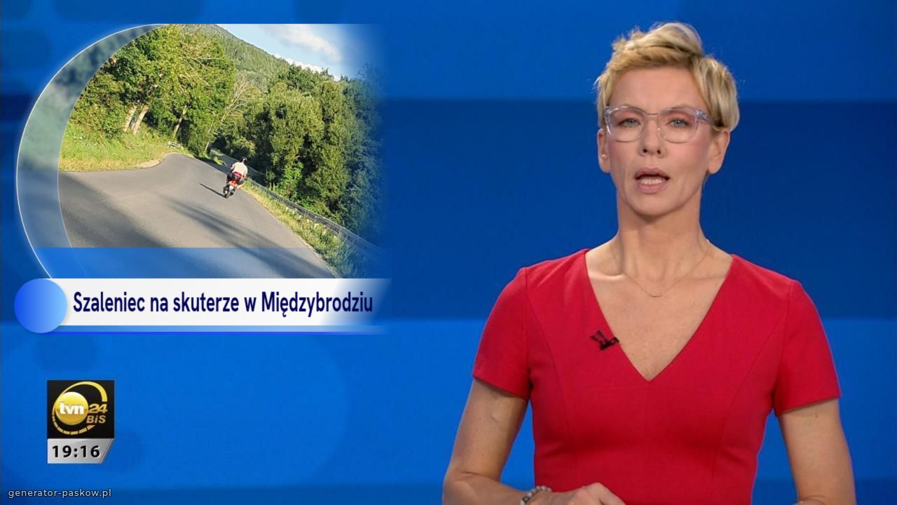 Szaleniec na skuterze w Międzybrodziu