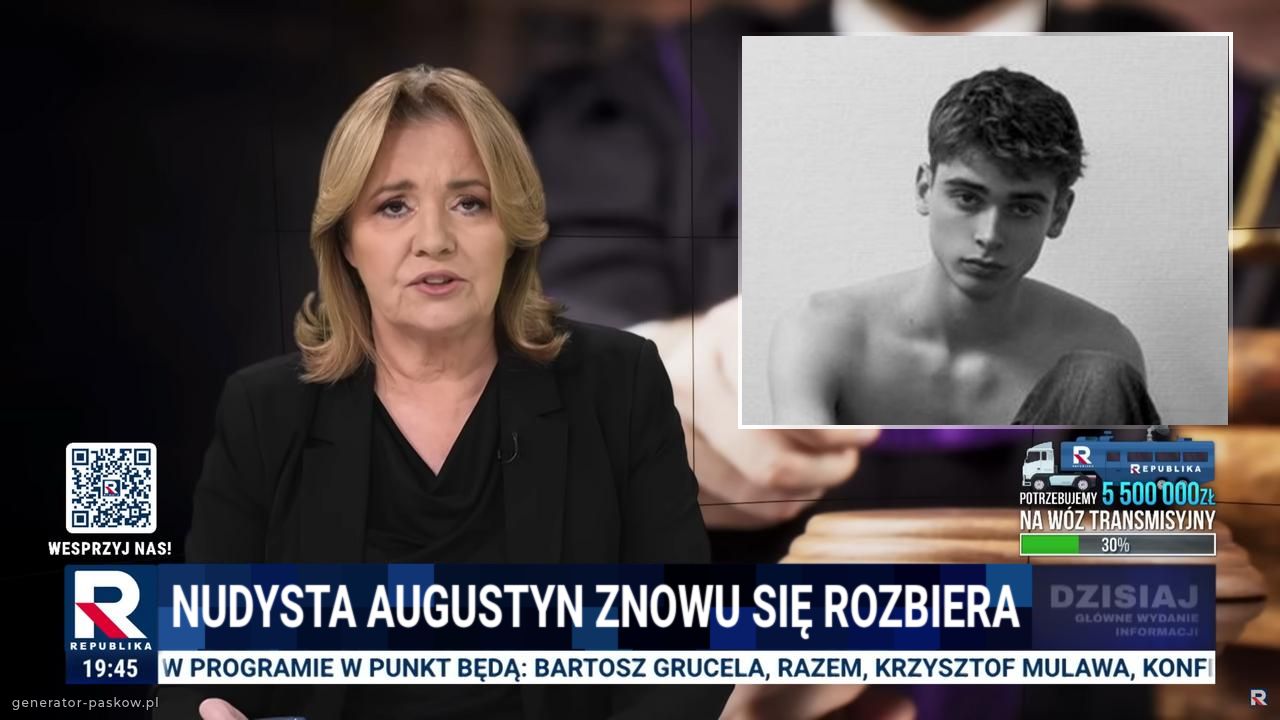 NUDYSTA AUGUSTYN ZNOWU SIĘ ROZBIERA