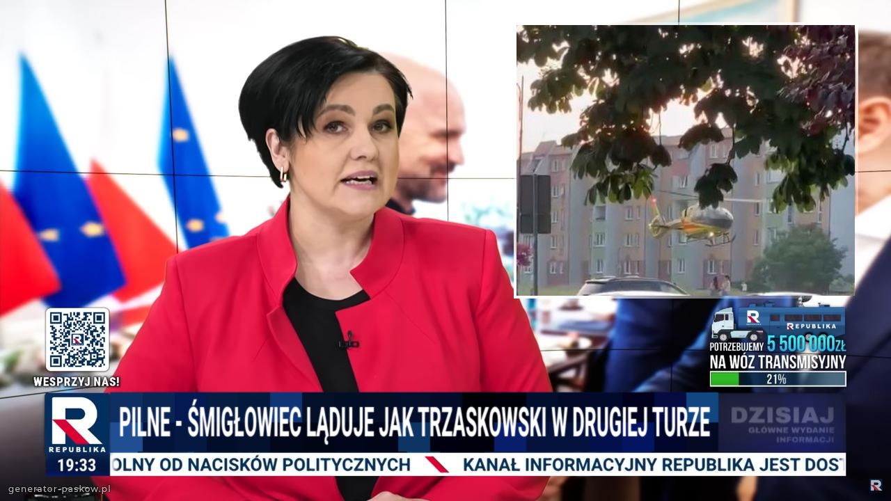 PILNE - śmigłowiec LĄDUJE jak trzaskowski w drugiej turze