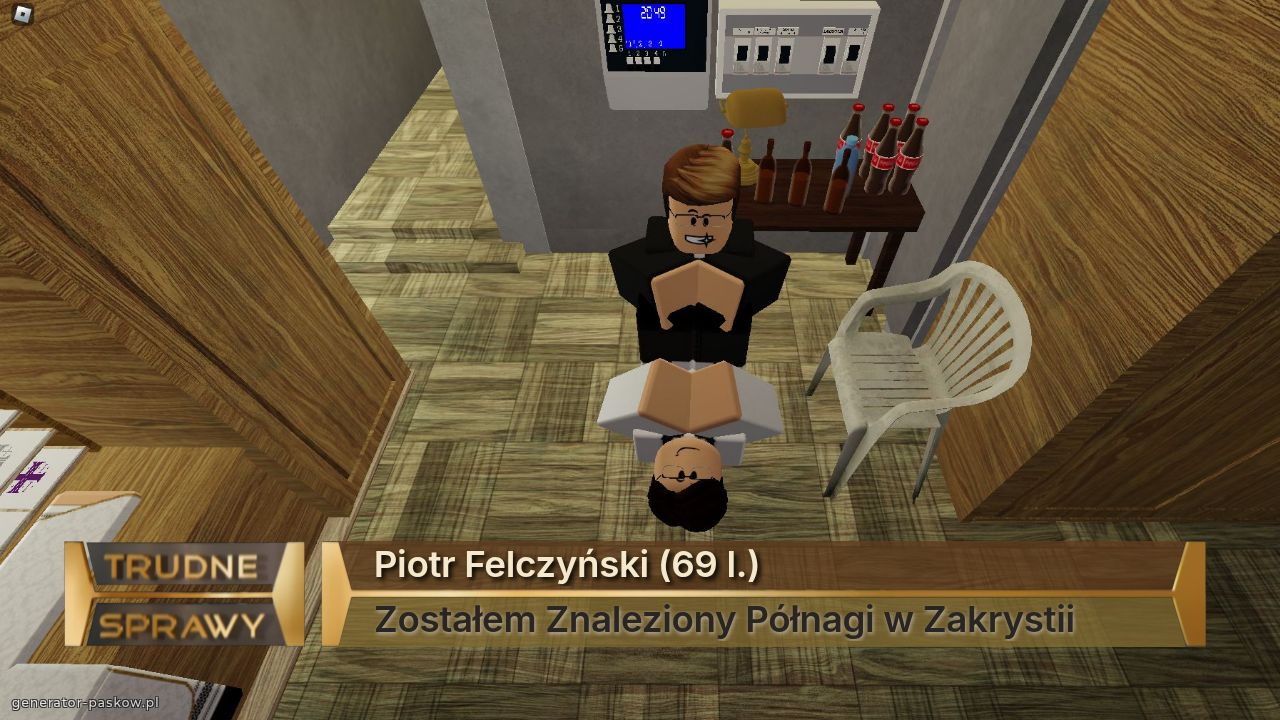 Piotr Felczyński (69 l.)
Zostałem Znaleziony Półnagi w Zakrystii