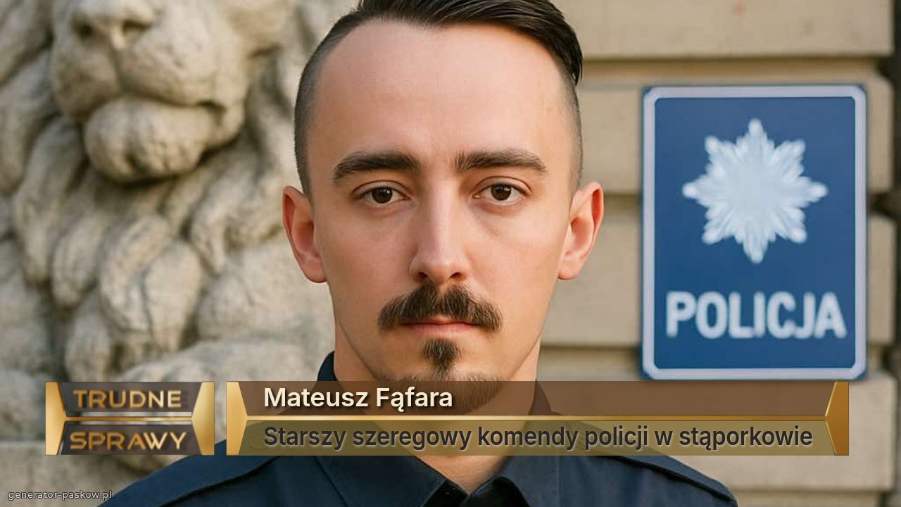 Mateusz Fąfara
Starszy szeregowy komendy policji w stąporkowie
