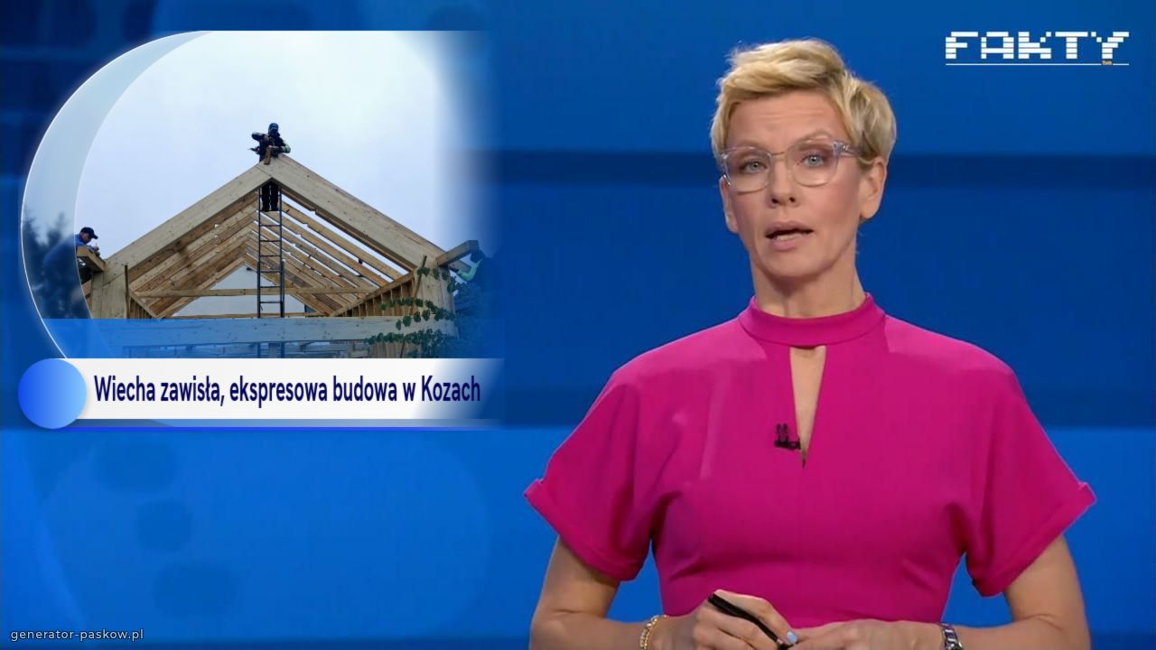 Wiecha zawisła, ekspresowa budowa w Kozach