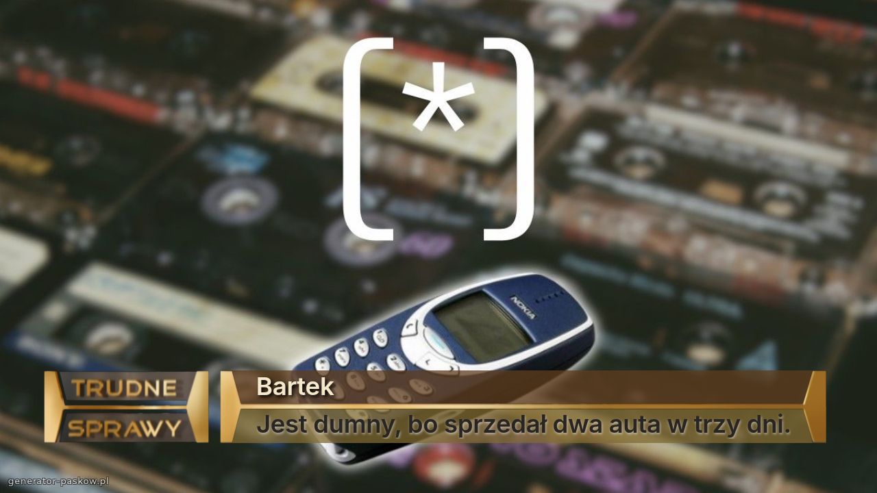 Bartek
Jest dumny, bo sprzedał dwa auta w trzy dni.