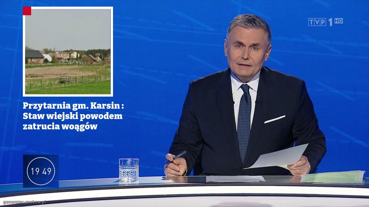 Przytarnia gm. Karsin : Staw wiejski powodem zatrucia woągów