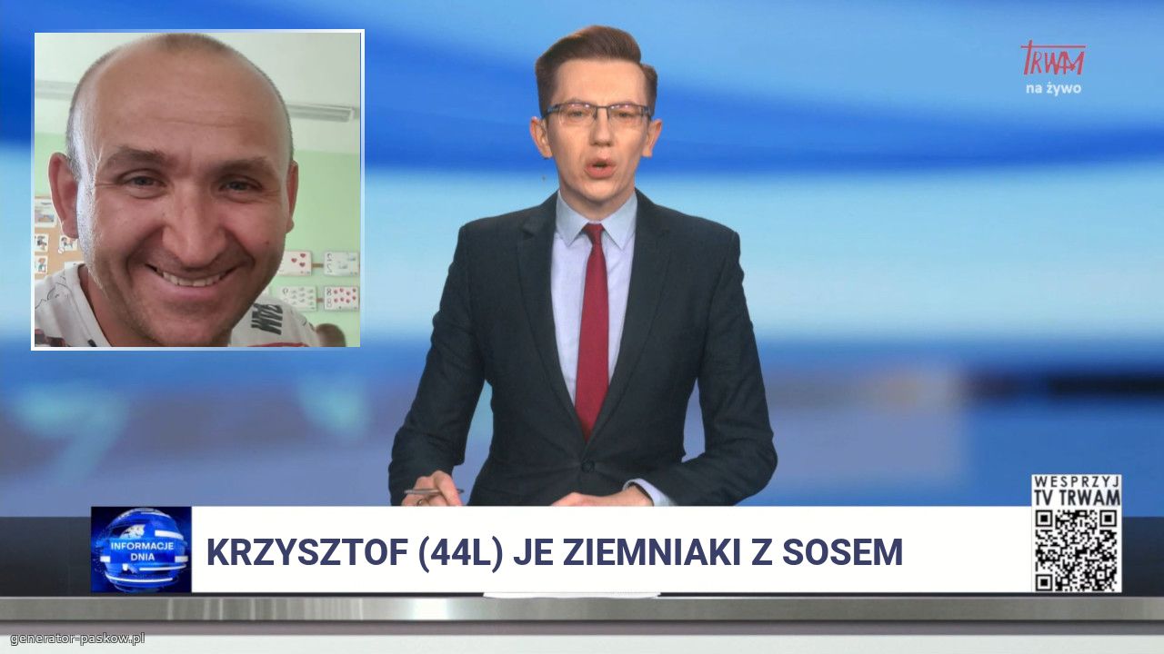 Krzysztof (44l) je ziemniaki z sosem 