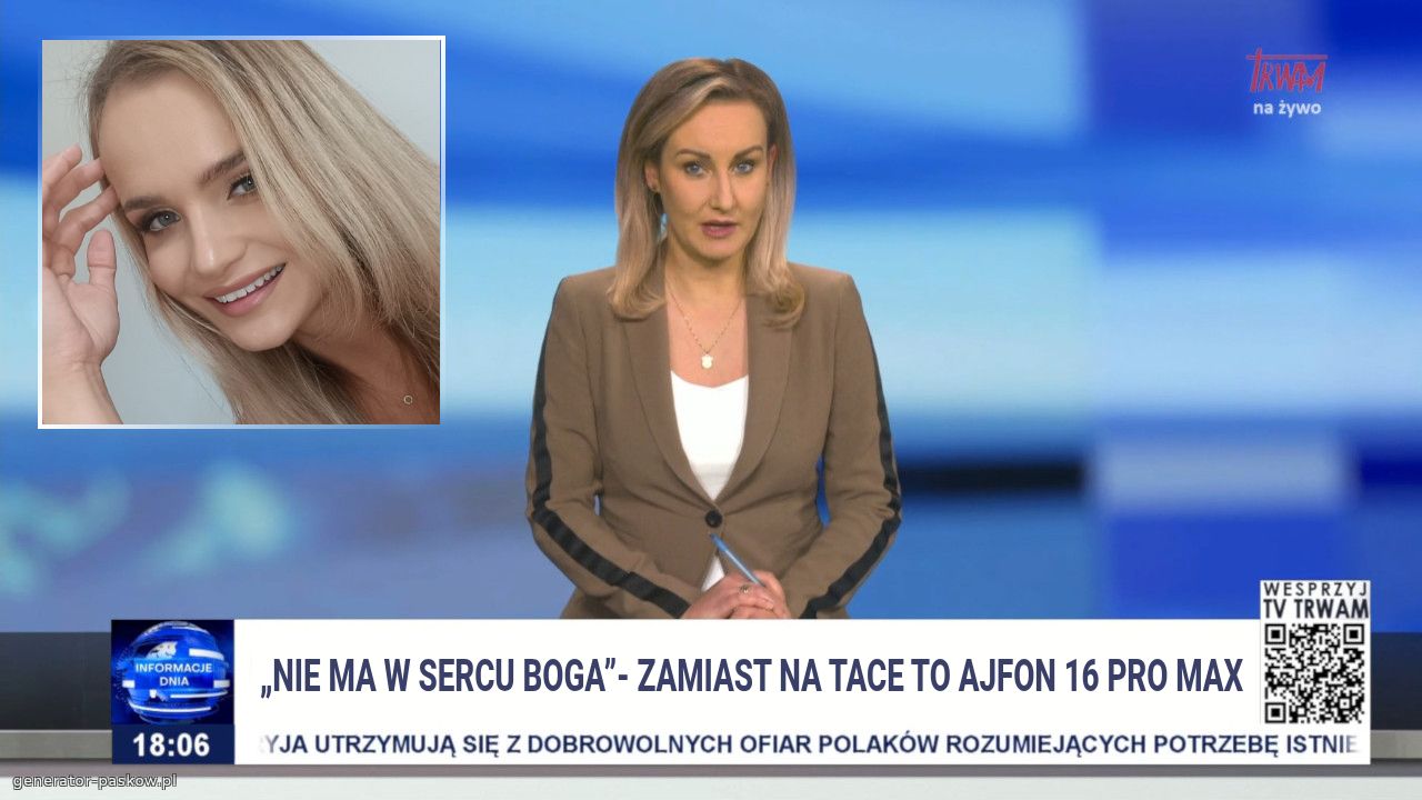  „Nie ma w sercu boga”- zamiast na tace to ajfon 16 pro max