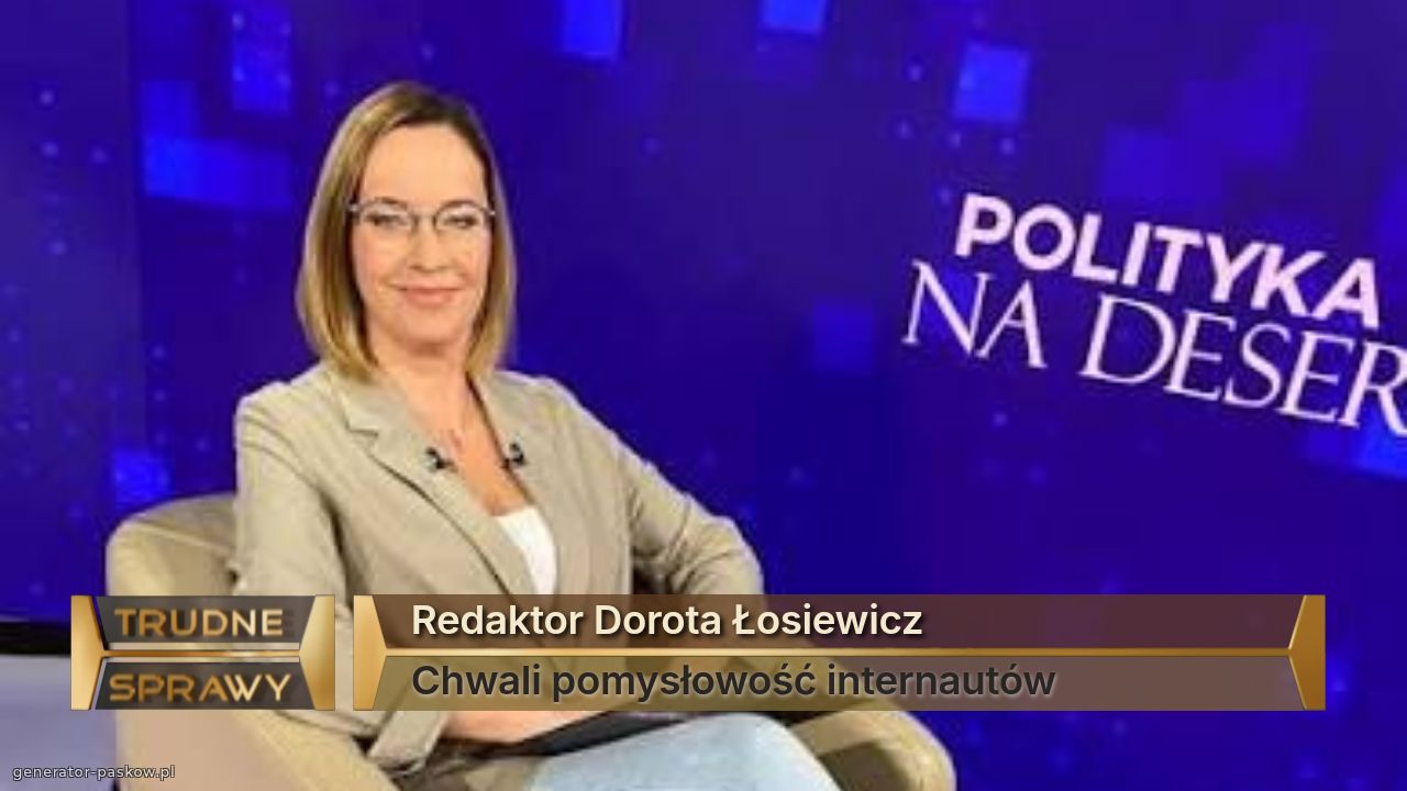 Redaktor Dorota Łosiewicz 
Chwali pomysłowość internautów